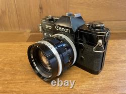 Rare Black Near Mint Canon FT QL Film Camera FL 50mm F/1.4 Lens From Japan