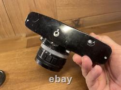 Rare Black Near Mint Konica FP Film Camera Hexanon 50mm F/2 Lens From Japan