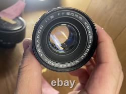 Rare Black Near Mint Konica FP Film Camera Hexanon 50mm F/2 Lens From Japan