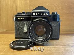 Rare Black Near Mint Konica FP Film Camera Hexanon 52mm F/1.8 Lens From JPN