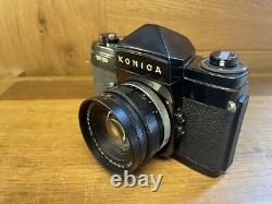 Rare Black Near Mint Konica FP Film Camera Hexanon 52mm F/1.8 Lens From JPN