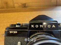 Rare Black Near Mint Konica FP Film Camera Hexanon 52mm F/1.8 Lens From JPN