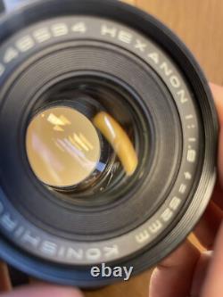 Rare Black Near Mint Konica FP Film Camera Hexanon 52mm F/1.8 Lens From JPN