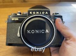Rare Black Near Mint Konica FP Film Camera Hexanon 52mm F/1.8 Lens From JPN