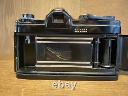 Rare Black Near Mint ++ Konica FP Film Camera Hexanon 52mm F/1.8 Lens / JPN