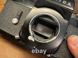 Rare Black Near Mint ++ Konica FP Film Camera Hexanon 52mm F/1.8 Lens / JPN