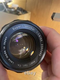 Rare Black Near Mint ++ Pentax SL Film Camera Super Takumar 55mm F/1.8 / JPN