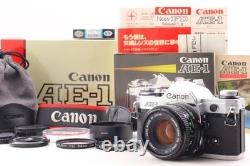 Rare MINT in Box Canon AE-1 SLR 35mm Film Camera + NFD 50mm f1.8 Lens JAPAN
