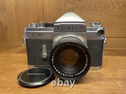 Rare Meter Works Near Mint Konica FM Film Camera Hexanon 52mm F/1.8 Lens