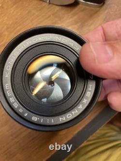 Rare Meter Works Near Mint Konica FM Film Camera Hexanon 52mm F/1.8 Lens