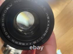Rare Meter Works Near Mint ++ Konica FM Film Camera Hexanon 52mm F/1.8 Lens