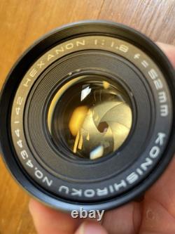 Rare Near Mint ++ Konica FS Film Camera Hexanon 52mm F/1.8 Standard Lens /JP