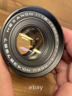 Rare Near Mint Konica FS Film Camera Hexanon 52mm F/1.8 Standard Lens /Japan