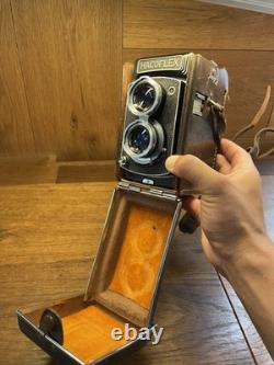 Rare TOMIOKA Tri-Lauser Lens Near Mint TOGO-DO HACOFLEX TLR Film Camera JP