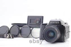 Read? MINT Lens + Strap Hood? Pentax 645 Film Camera A 45mm F2.8 120 Back Japan