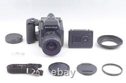 Read? MINT Lens + Strap Hood? Pentax 645 Film Camera A 45mm F2.8 120 Back Japan