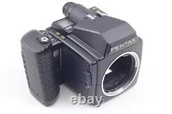 Read? MINT Lens + Strap Hood? Pentax 645 Film Camera A 45mm F2.8 120 Back Japan