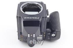 Read? MINT Lens + Strap Hood? Pentax 645 Film Camera A 45mm F2.8 120 Back Japan