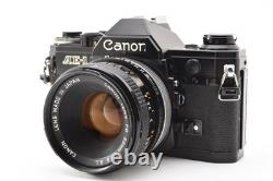 Read! N MINT Canon AE-1 Black 35mm Film Camera FD 50mm F/1.8 S. C. Lens Japan