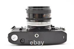 Read! N MINT Canon AE-1 Black 35mm Film Camera FD 50mm F/1.8 S. C. Lens Japan