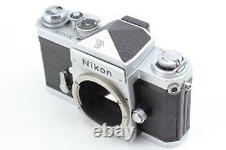 Read N MINT withStrap Nikon F Eye Level Silver 35mm SLR Film Camera From JAPAN