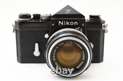 Read! Near MINT Nikon F Eye Level Black 35mm Film Camera 50mm f1.4 Lens JAPAN