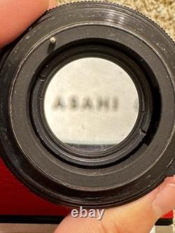 Red PENTAX Spotmatic 35mm Film Camera With 1.8 Lens. Film Tested And Working