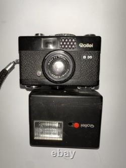 Rollei B 35 Film Camera with40mm f3.5 Triotar Lens B35 Black Tested Works Great