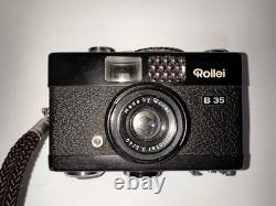 Rollei B 35 Film Camera with40mm f3.5 Triotar Lens B35 Black Tested Works Great