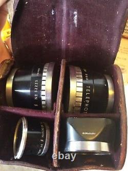 Rollei Rolleicord V TLR Camera Xenar 75mm f3.5 With 3 Lens Case Bag Film & More