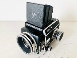 Rolleiflex SL66 Camera + Planar 80mm f2.8 Lens, Polaroid Film Holder, Viewfinder