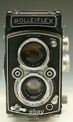 Rolleiflex Twin Lens Reflex Camera Tlr Rollei 120 Film 3.5 Lens Beauty! Nr