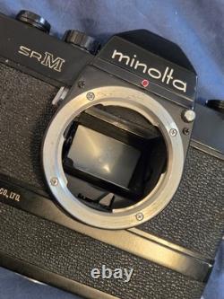 SCARCE MINOLTA SRM MOTOR DRIVE Film Camera ROKKOR lens SR-M COLLECTIBLE & WORKS