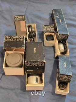 SCARCE MINOLTA SRM MOTOR DRIVE Film Camera ROKKOR lens SR-M COLLECTIBLE & WORKS