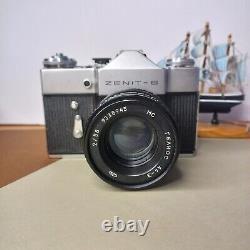 SLR Film Camera 35mm Zenit B Helios-44M 58mm f/2 Lens Vintage USSR used Working