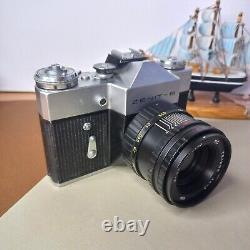 SLR Film Camera 35mm Zenit B Helios-44M 58mm f/2 Lens Vintage USSR used Working