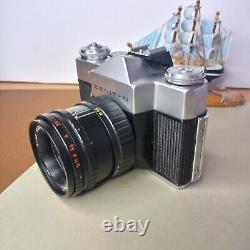SLR Film Camera 35mm Zenit B Helios-44M 58mm f/2 Lens Vintage USSR used Working