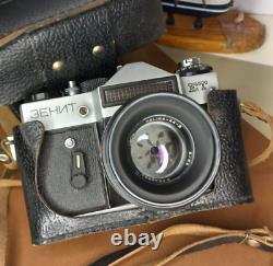 SLR Film Camera 35mm Zenit E Helios-44-2 M42 Lens Vintage USSR used Working phot