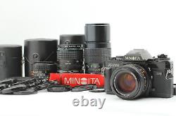 Set of 4 Lens MINT Minolta New X-700 MPS Black SLR 35mm Film Camera From JAPAN