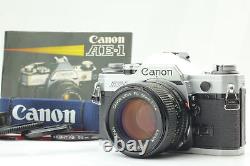 Silver MINT+ Canon AE-1 SLR Film Camera Body NEW FD NFD 50mm f/1.4. Lens JAPAN