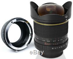 Super Ultra 8MM Wide Angle 180° Fisheye Lens for Sony Alpha E-Mount Camera
