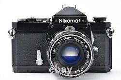 TOP MINT Nikon Nikomat FTN Black 35mm Film Camera 50mm F2 Lens From Japan #131