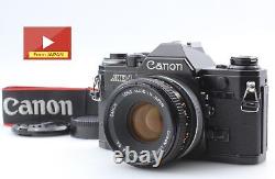 Tested Top MINT Canon AE-1 Black 35mm Film Camera FD 50mm f1.8 Lens From JAPAN