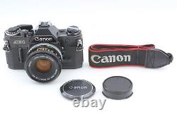 Tested Top MINT Canon AE-1 Black 35mm Film Camera FD 50mm f1.8 Lens From JAPAN