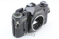 Tested Top MINT Canon AE-1 Black 35mm Film Camera FD 50mm f1.8 Lens From JAPAN