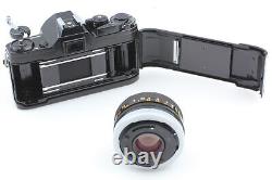 Tested Top MINT Canon AE-1 Black 35mm Film Camera FD 50mm f1.8 Lens From JAPAN