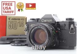 Tested Top MINT Canon AE-1 Black 35mm Film Camera New FD 50mm f/1.4 Lens JAPAN