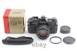 Tested Top MINT Canon AE-1 Black 35mm Film Camera New FD 50mm f/1.4 Lens JAPAN