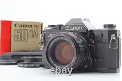 Tested Top MINT Canon AE-1 Black 35mm Film Camera New FD 50mm f/1.4 Lens JAPAN