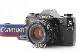 Top MINT Canon AE-1 Black SLR 35mm Film Camera NFD New FD 50mm f1.8 Lens JAPAN